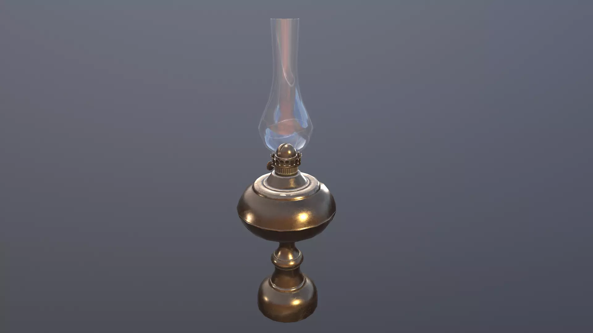 Lantern- PBR Game Ready oil lamp Low-poly 3D model_0