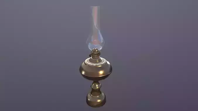 Lantern- PBR Game Ready oil lamp Low-poly 3D model