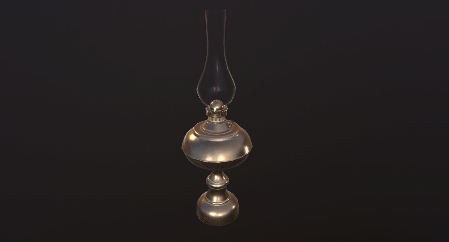 Lantern- PBR Game Ready oil lamp Low-poly 3D model_20