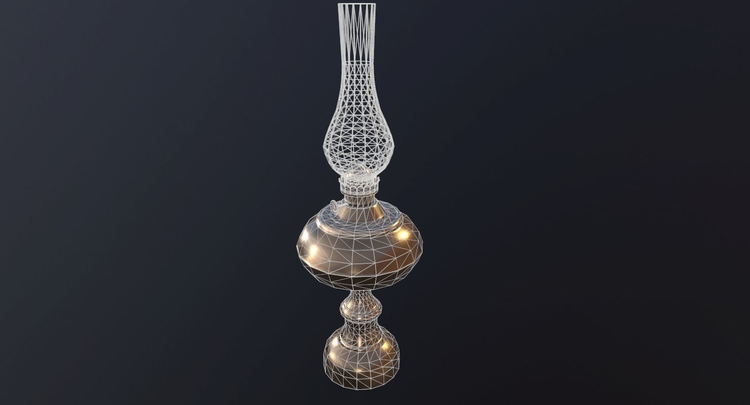 Lantern- PBR Game Ready oil lamp Low-poly 3D model_13