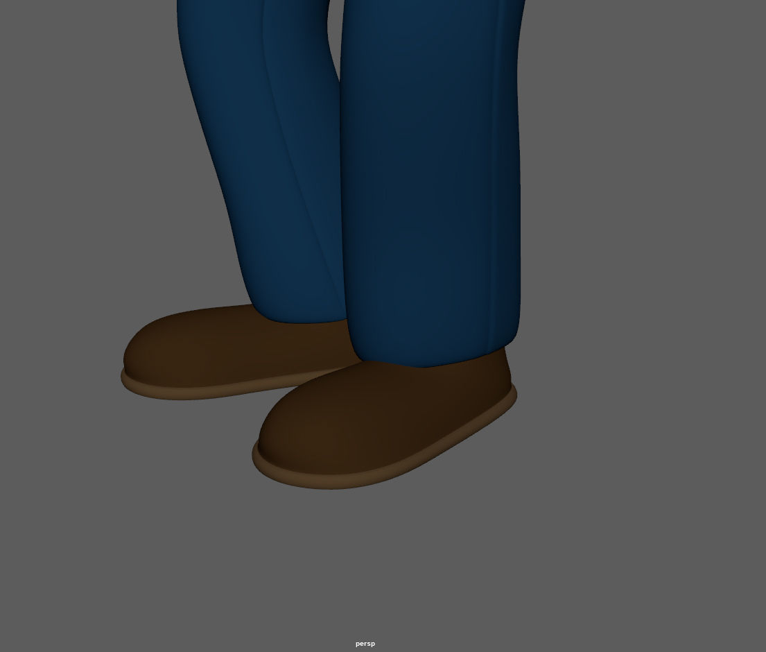 Cartoon Old Man 3D model_17