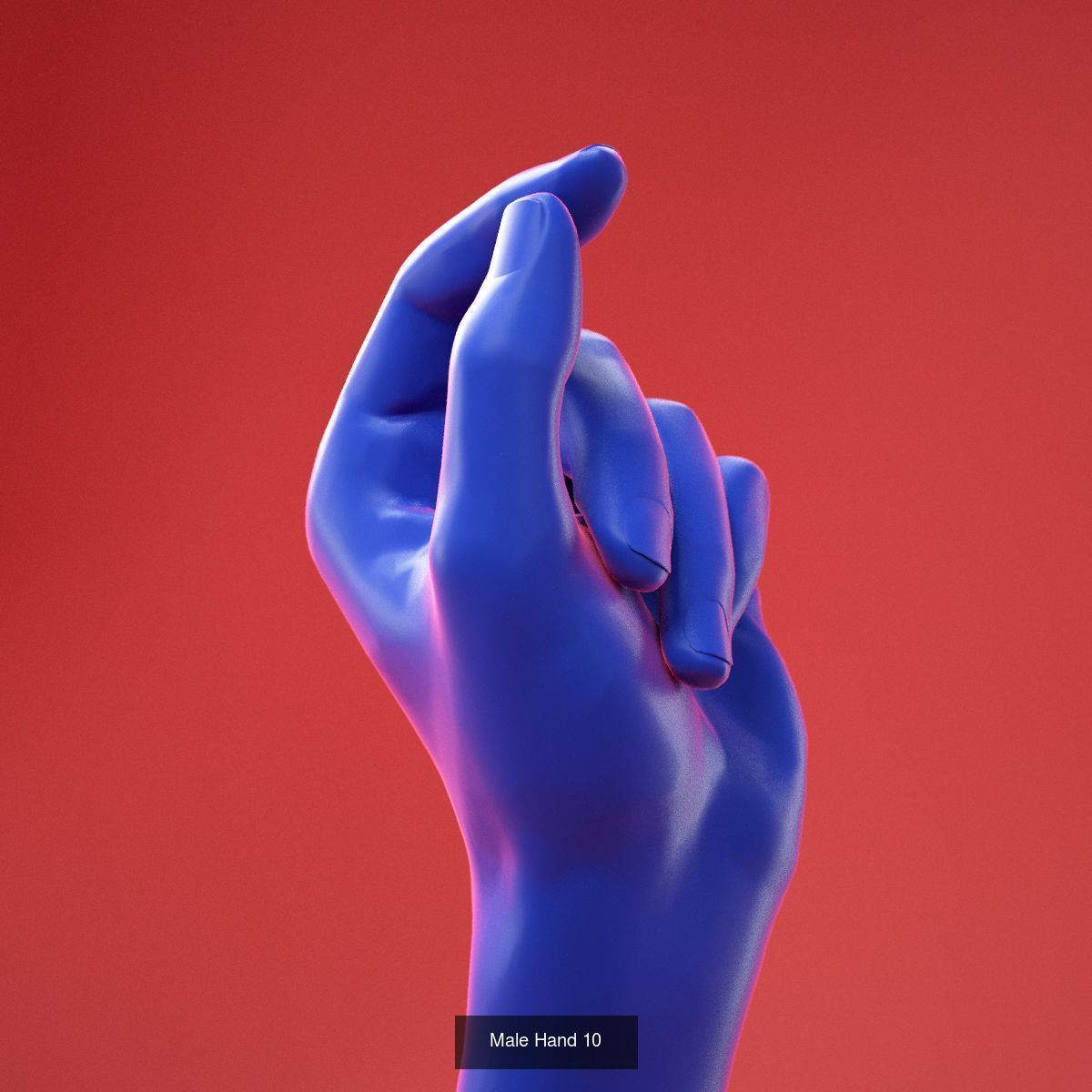 25 Realistic Posed Male Hands and Gloves 3D Model Collection_26