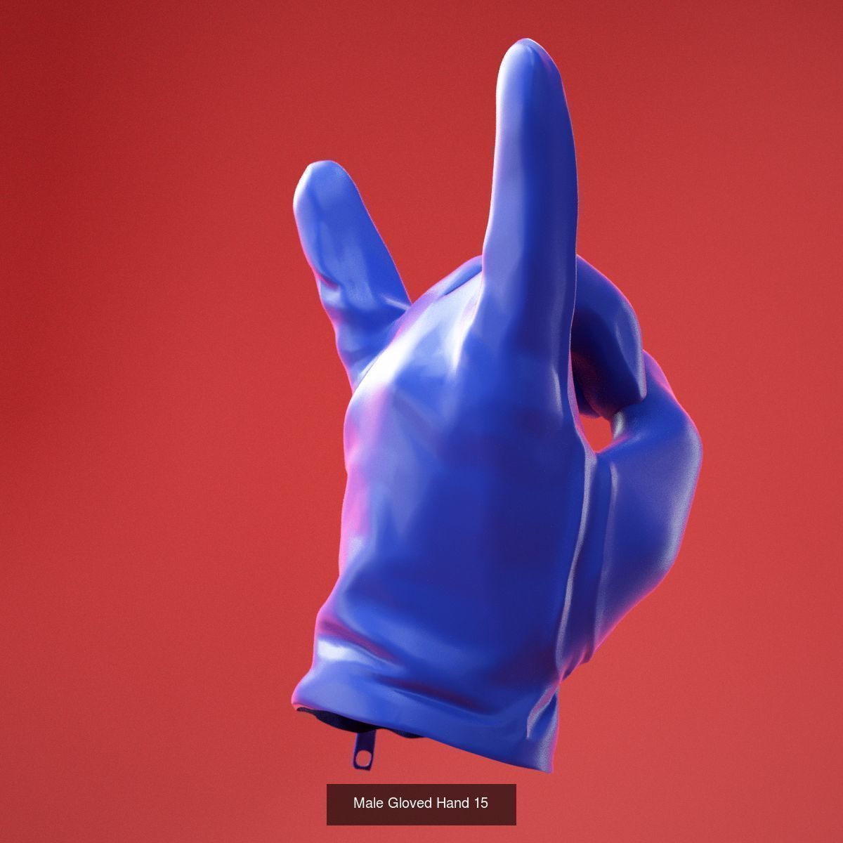 25 Realistic Posed Male Hands and Gloves 3D Model Collection_21