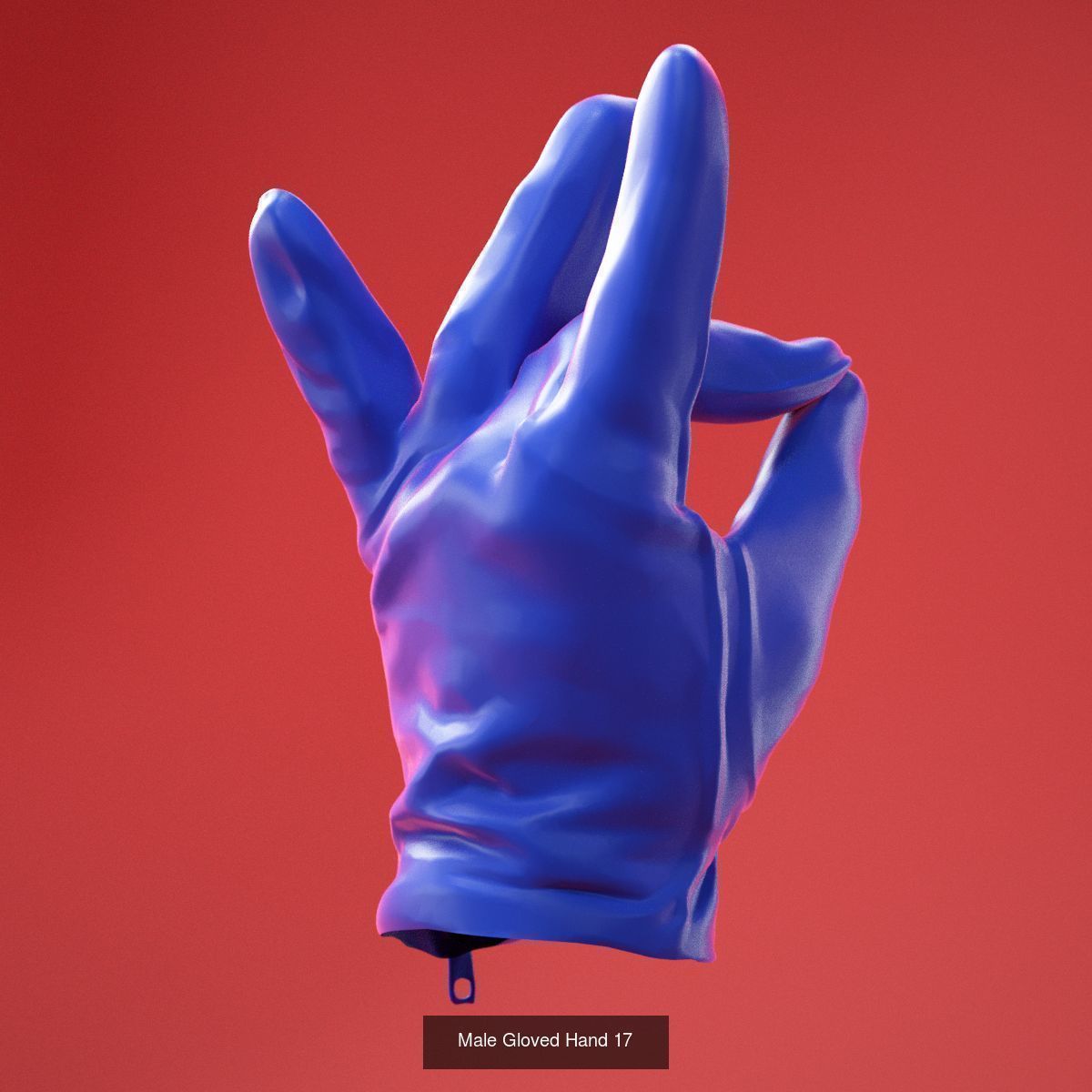 25 Realistic Posed Male Hands and Gloves 3D Model Collection_19