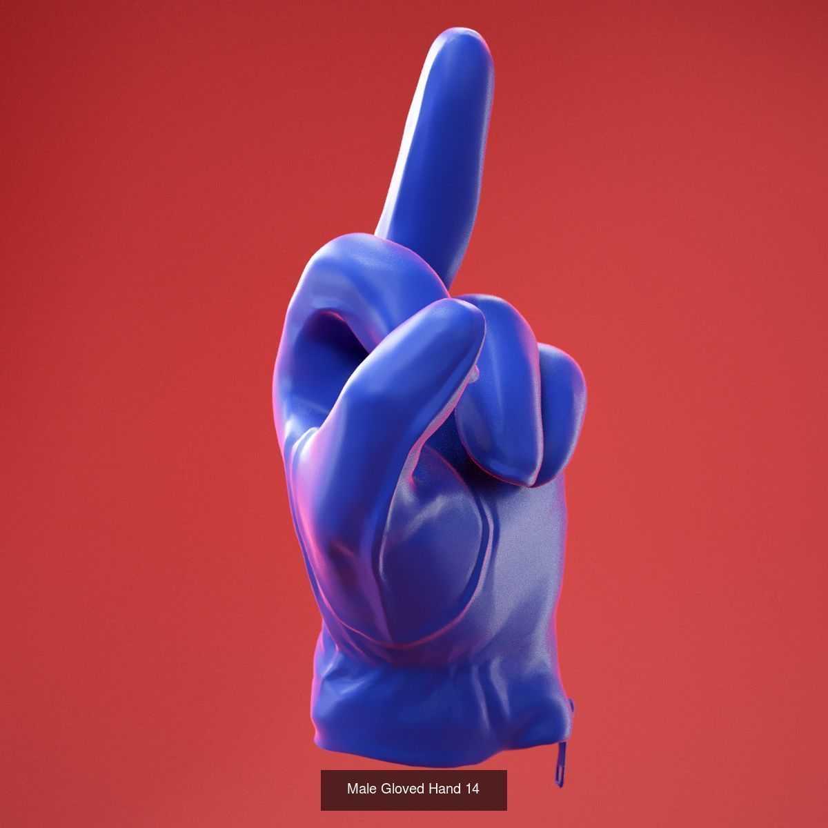 25 Realistic Posed Male Hands and Gloves 3D Model Collection_22