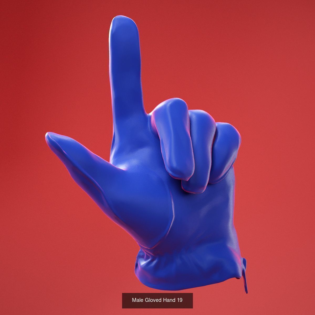 25 Realistic Posed Male Hands and Gloves 3D Model Collection_17