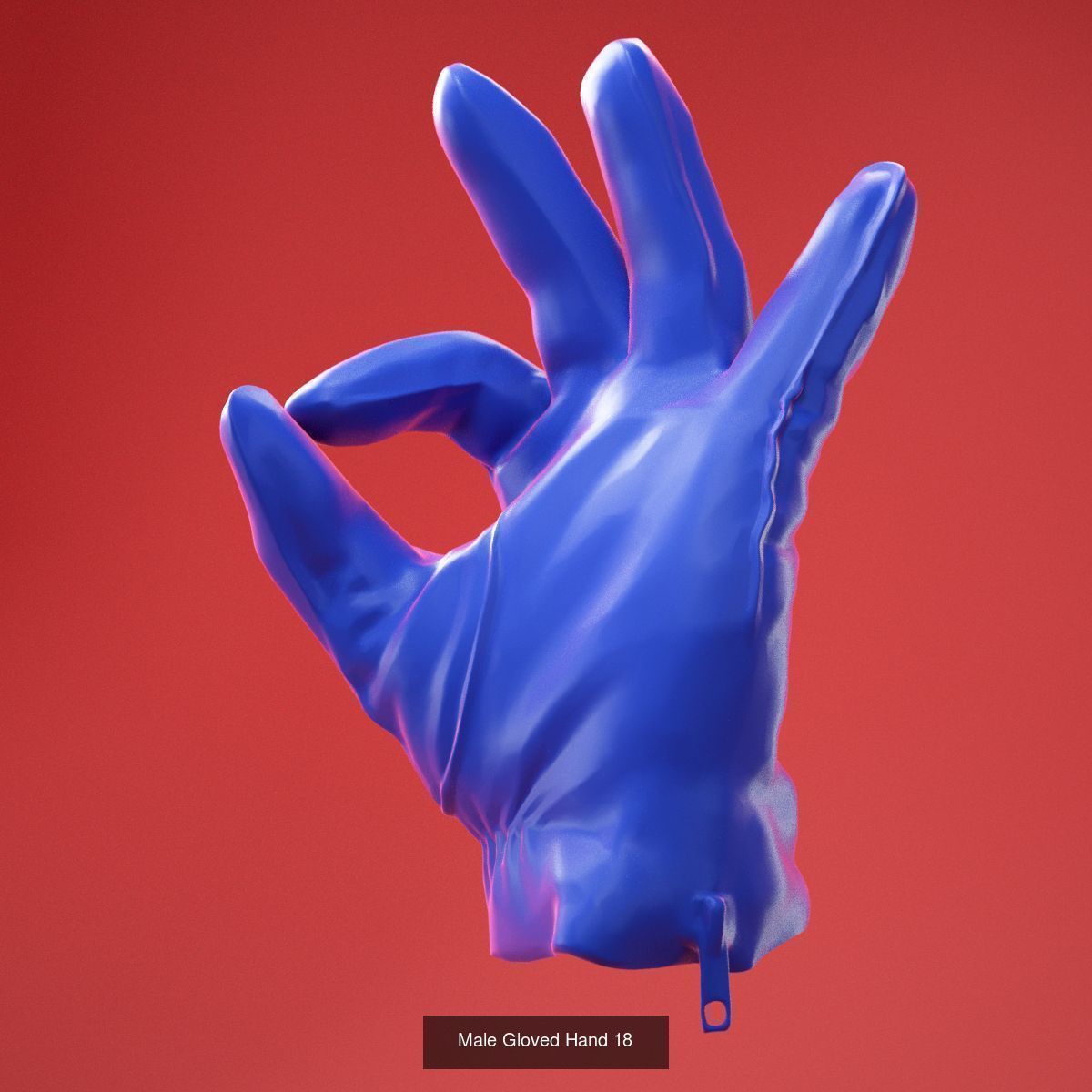 25 Realistic Posed Male Hands and Gloves 3D Model Collection_18