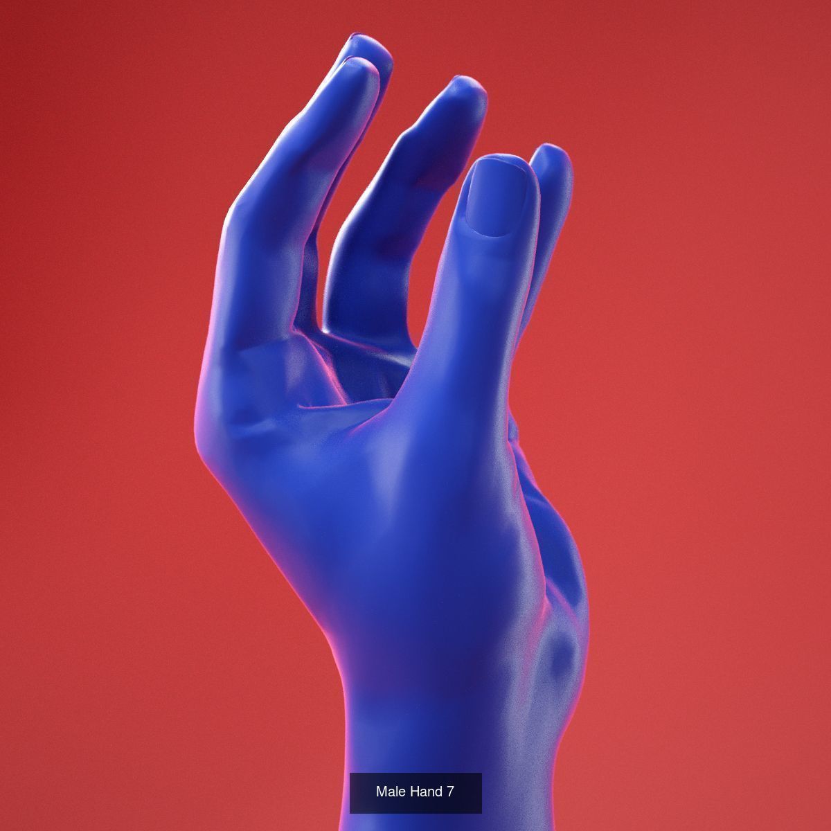 25 Realistic Posed Male Hands and Gloves 3D Model Collection_4