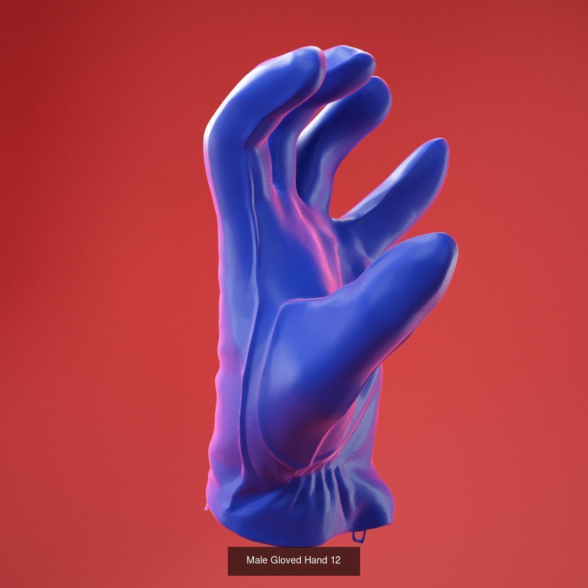 25 Realistic Posed Male Hands and Gloves 3D Model Collection_24