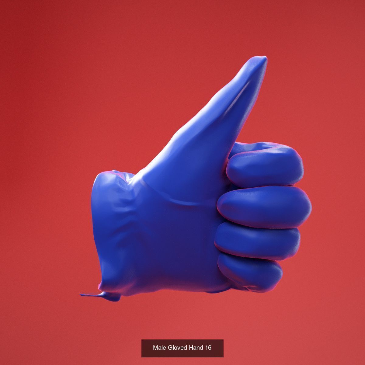 25 Realistic Posed Male Hands and Gloves 3D Model Collection_20