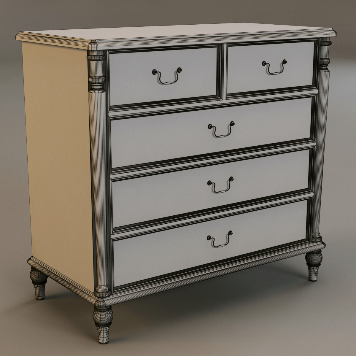 Laura Ashley commode 3D model_4