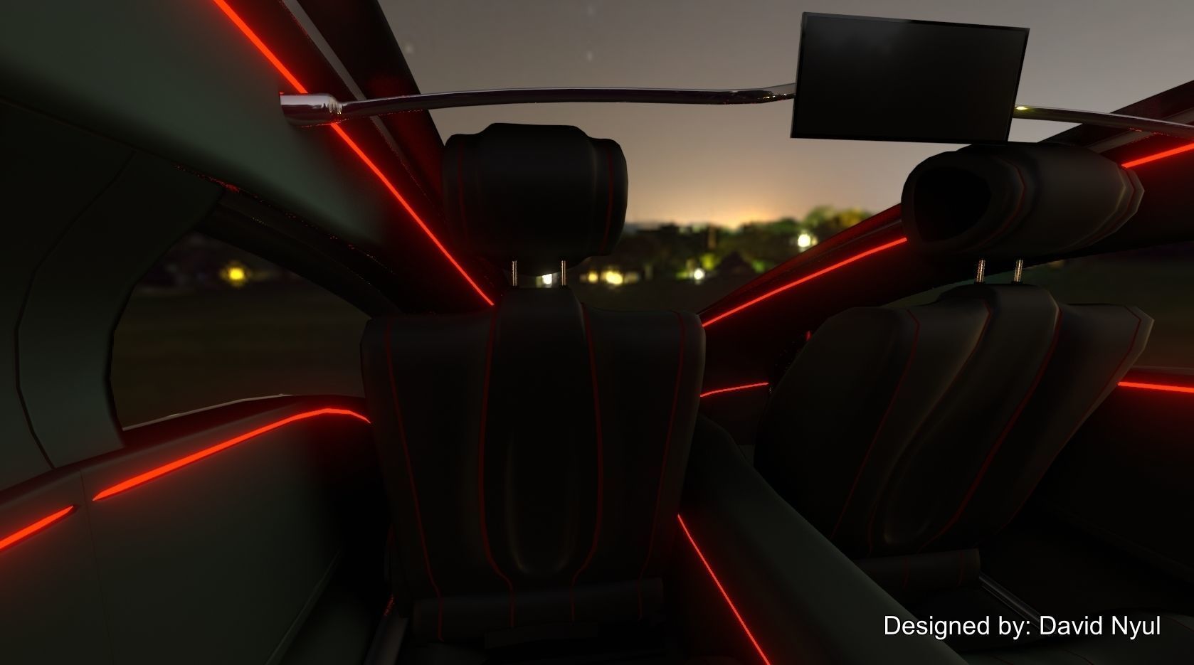 Affekta Futurex Sci-Fi  BEST DESIGN Future Concept Cyberpunk Car 3D model_7