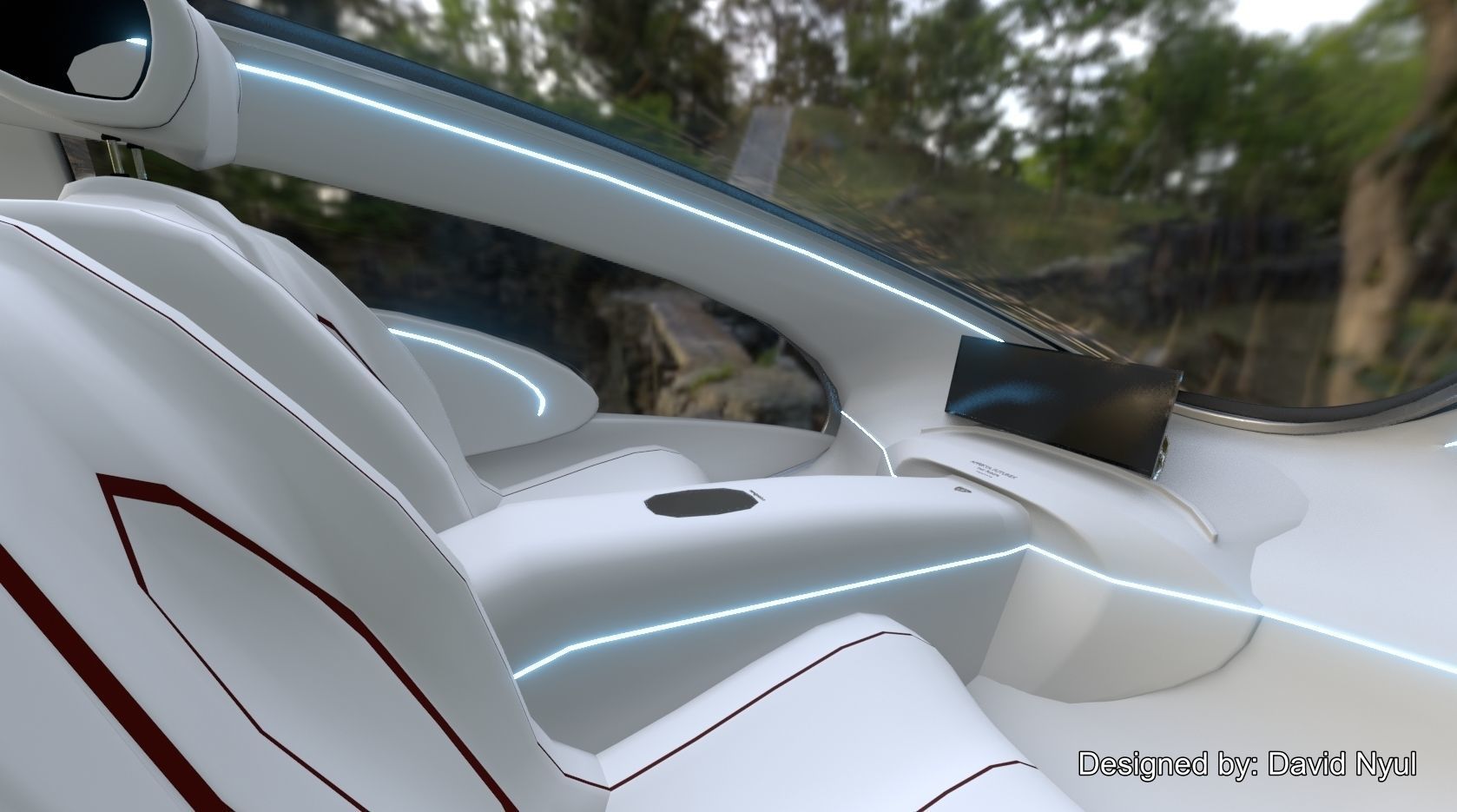 Affekta Futurex Sci-Fi  BEST DESIGN Future Concept Cyberpunk Car 3D model_2