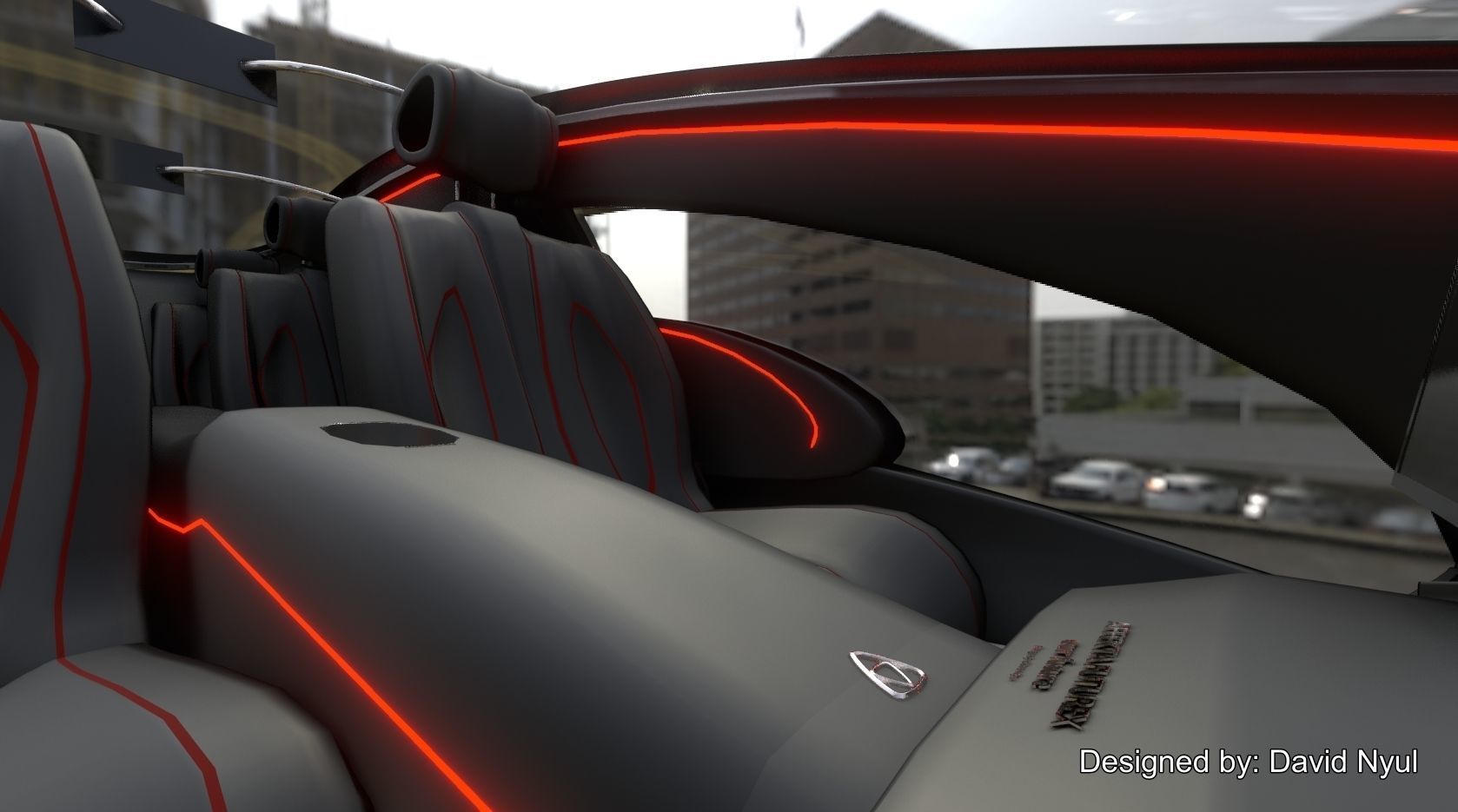 Affekta Futurex Sci-Fi  BEST DESIGN Future Concept Cyberpunk Car 3D model_5