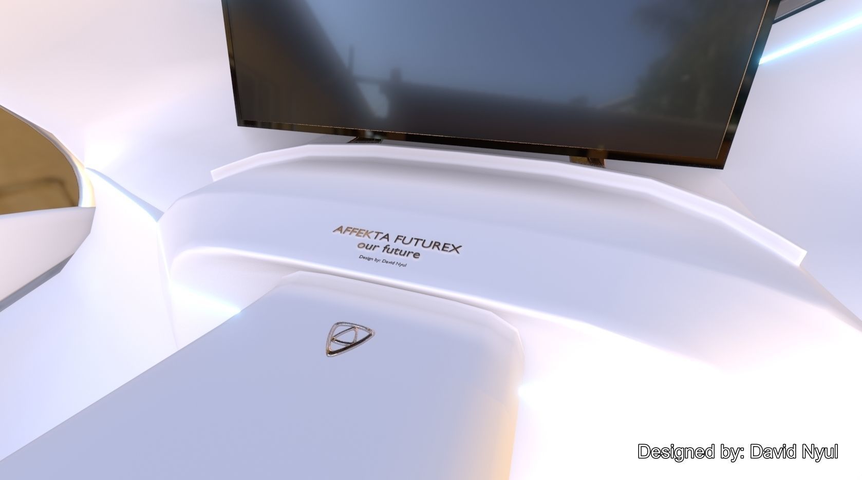 Affekta Futurex Sci-Fi  BEST DESIGN Future Concept Cyberpunk Car 3D model_11