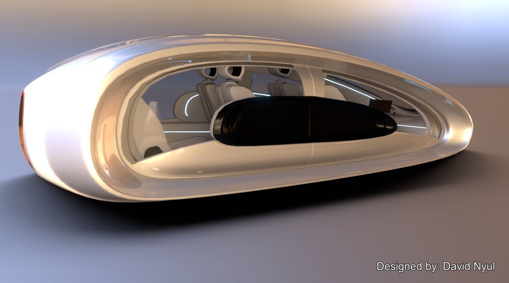 Affekta Futurex Sci-Fi  BEST DESIGN Future Concept Cyberpunk Car 3D model_17