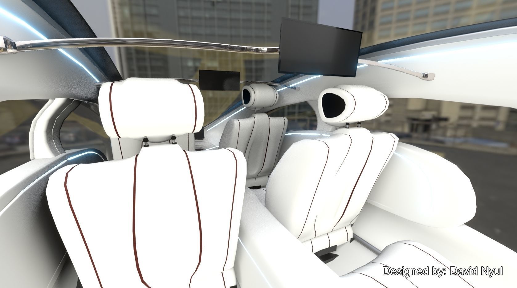 Affekta Futurex Sci-Fi  BEST DESIGN Future Concept Cyberpunk Car 3D model_13