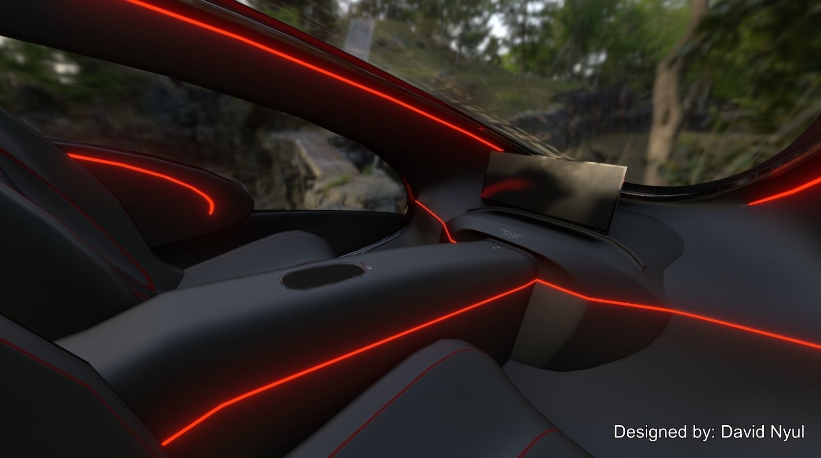 Affekta Futurex Sci-Fi  BEST DESIGN Future Concept Cyberpunk Car 3D model_4