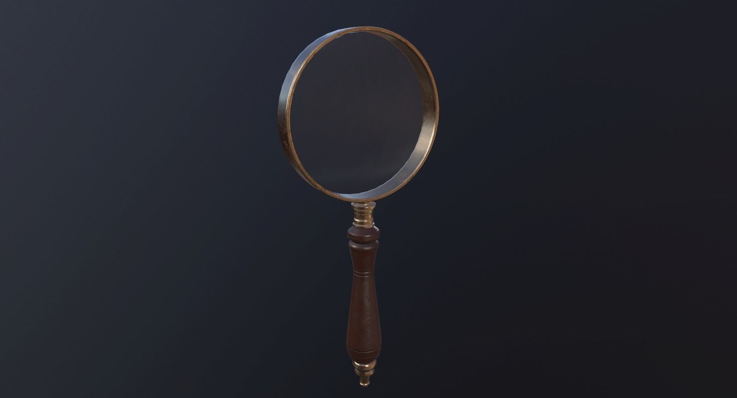 Magnifying Glass - PBR Game Ready Low-poly 3D model_3
