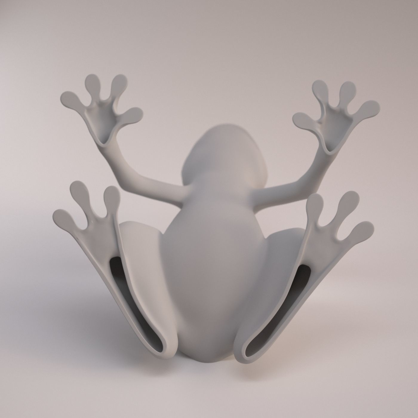 Frog model 3D print model_4