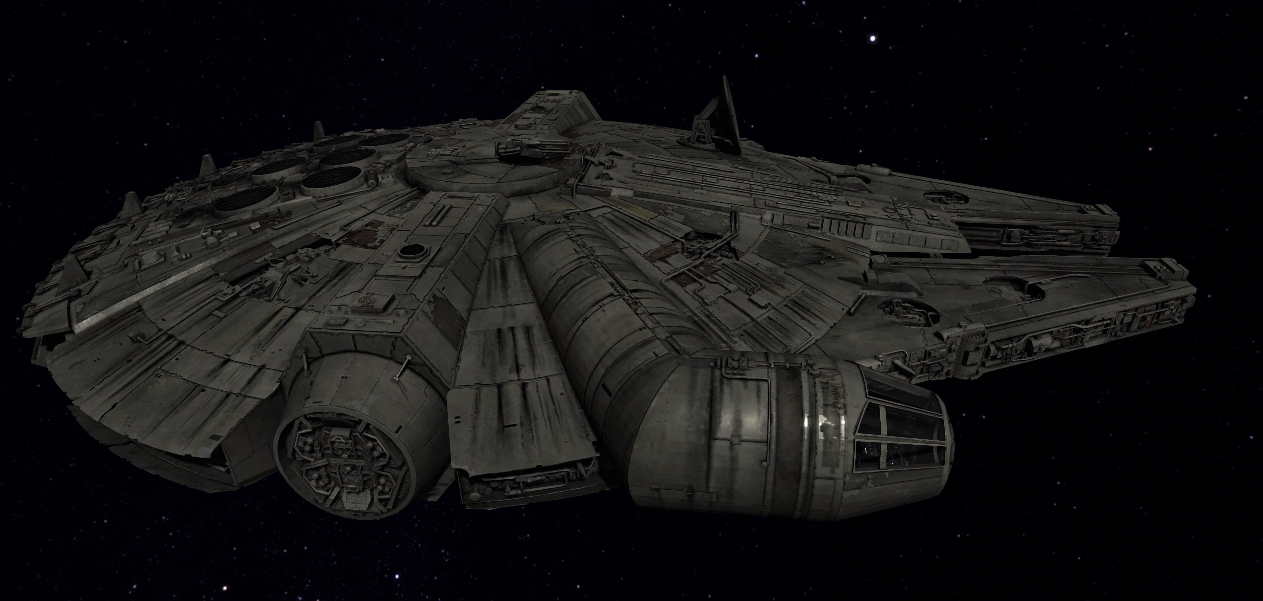 STAR WARS - MILLENNIUM FALCON - 20190729 Low-poly 3D model_13