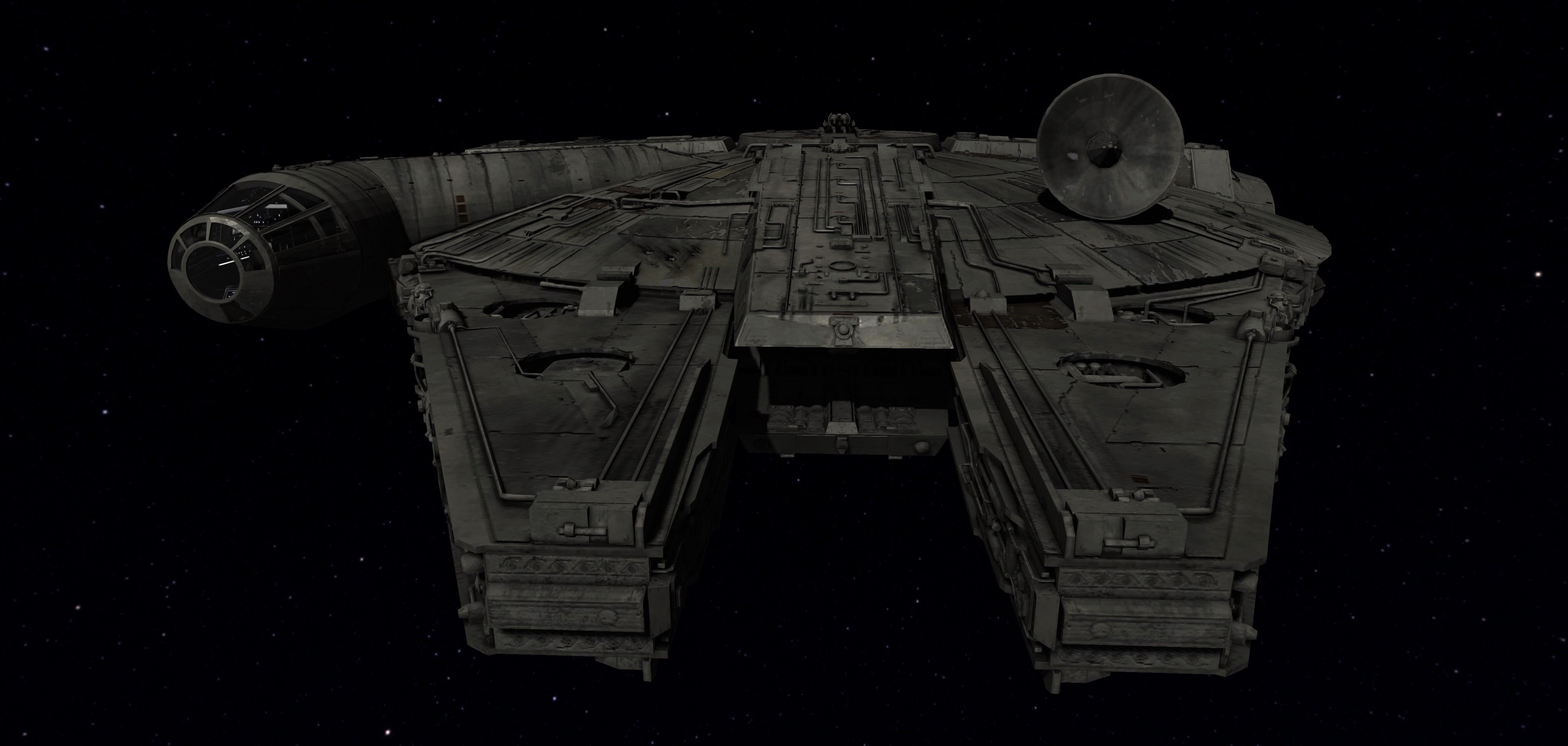 STAR WARS - MILLENNIUM FALCON - 20190729 Low-poly 3D model_6
