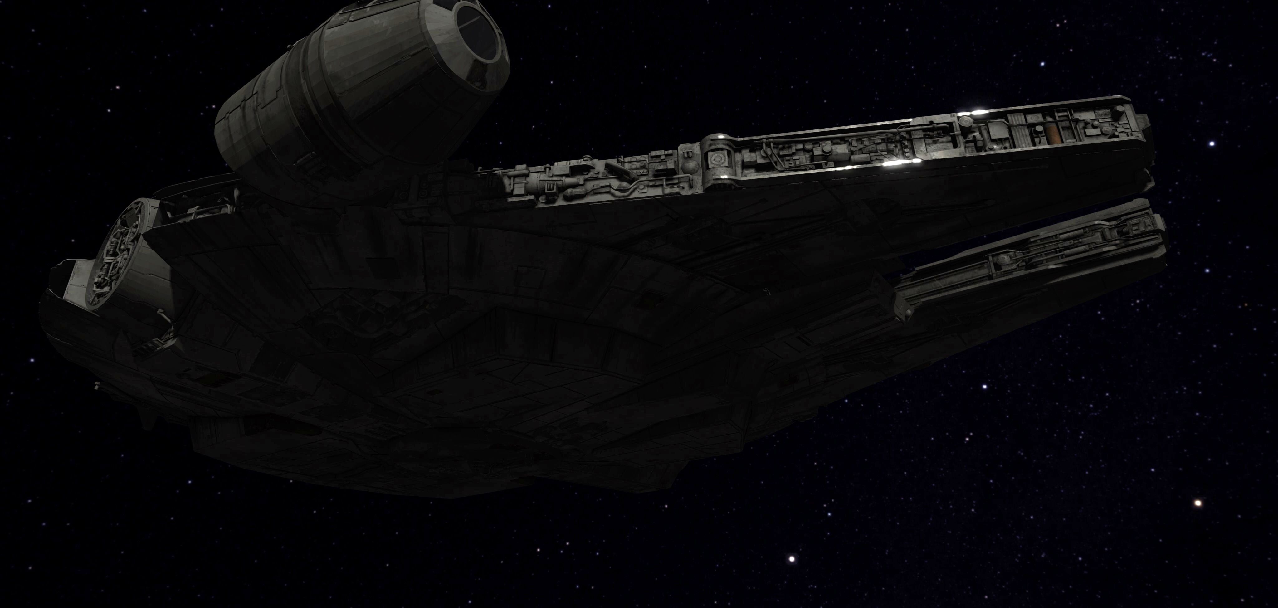 STAR WARS - MILLENNIUM FALCON - 20190729 Low-poly 3D model_3