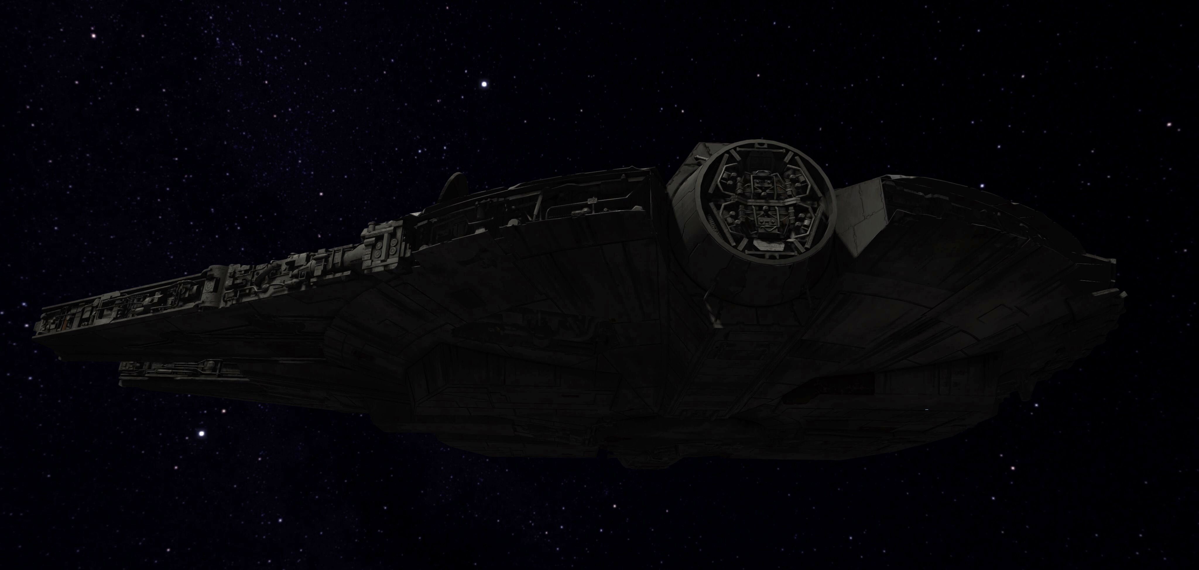 STAR WARS - MILLENNIUM FALCON - 20190729 Low-poly 3D model_11