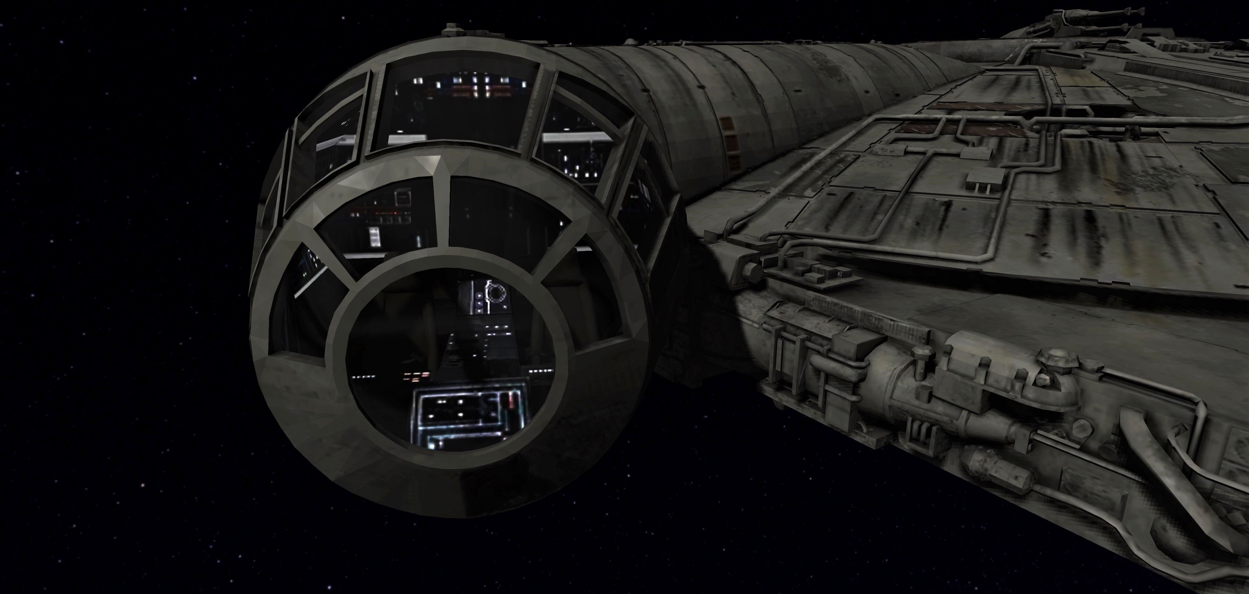 STAR WARS - MILLENNIUM FALCON - 20190729 Low-poly 3D model_15