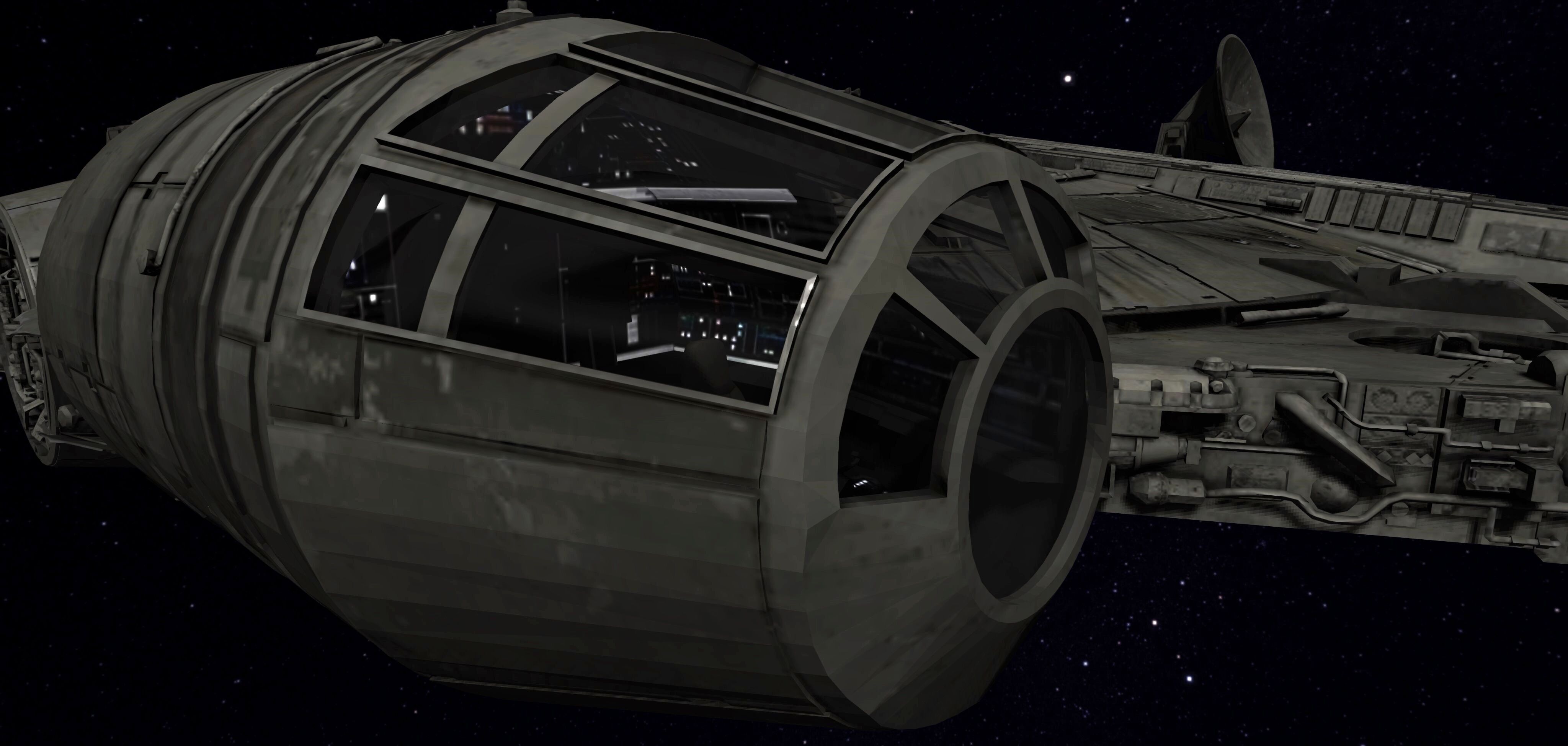 STAR WARS - MILLENNIUM FALCON - 20190729 Low-poly 3D model_14