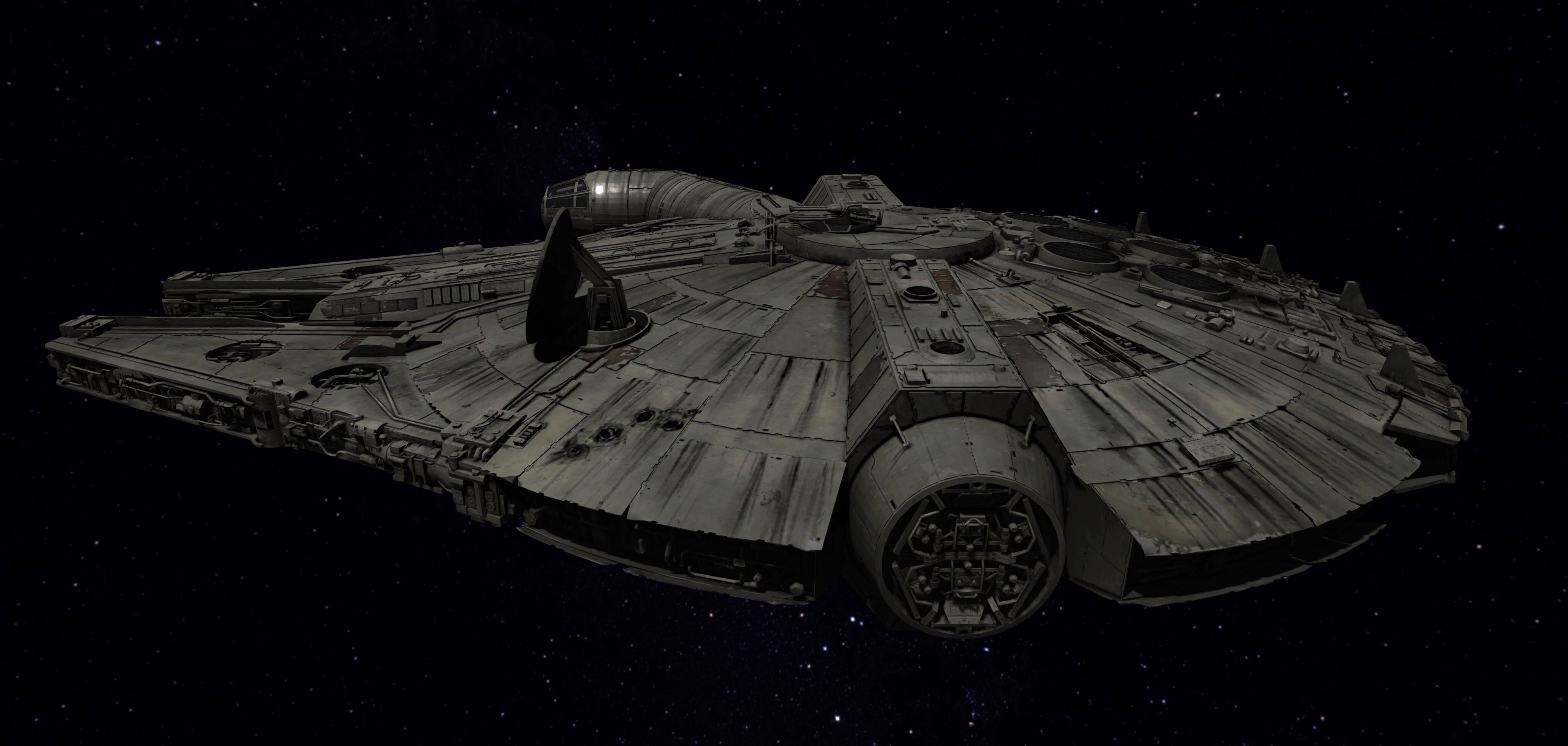 STAR WARS - MILLENNIUM FALCON - 20190729 Low-poly 3D model_10