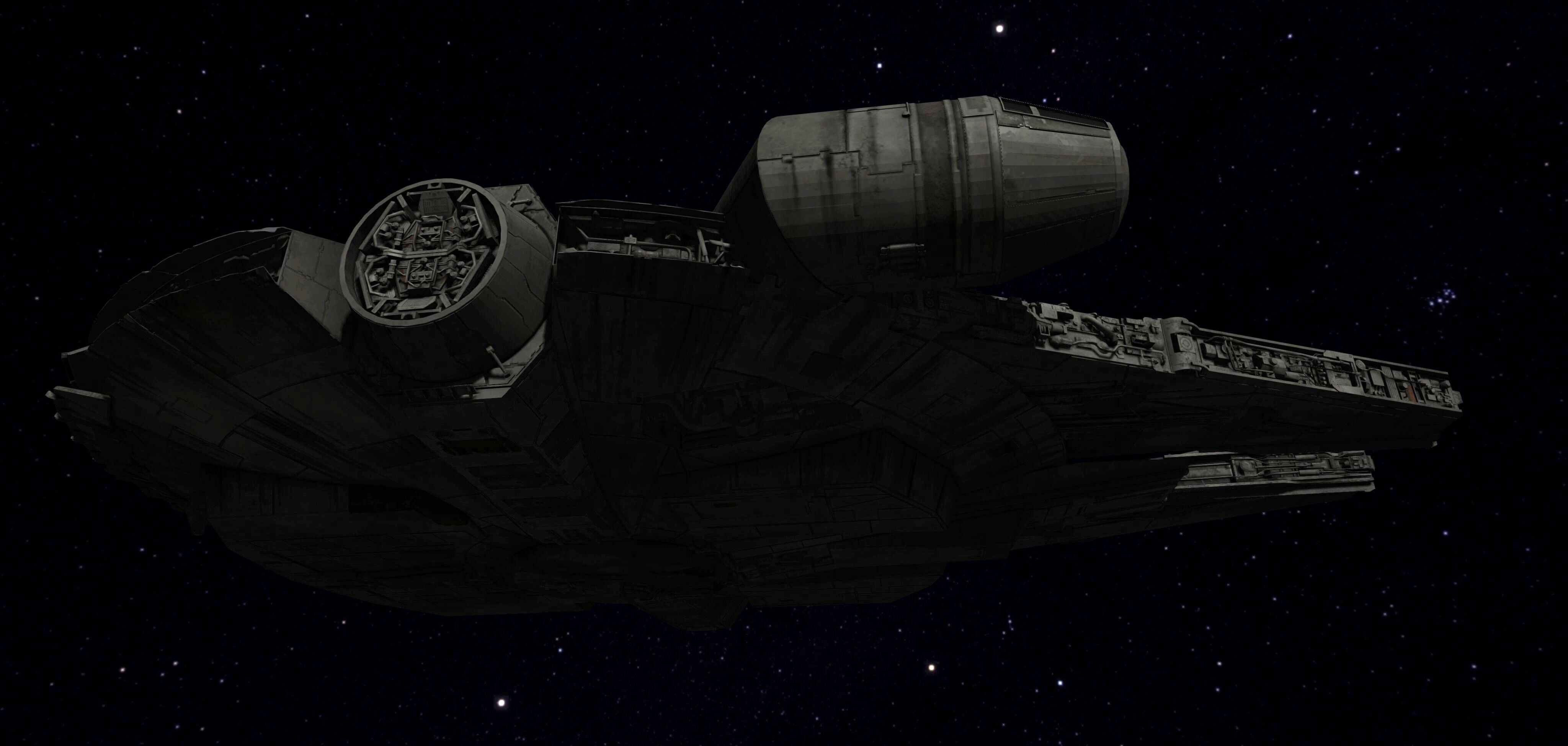 STAR WARS - MILLENNIUM FALCON - 20190729 Low-poly 3D model_12