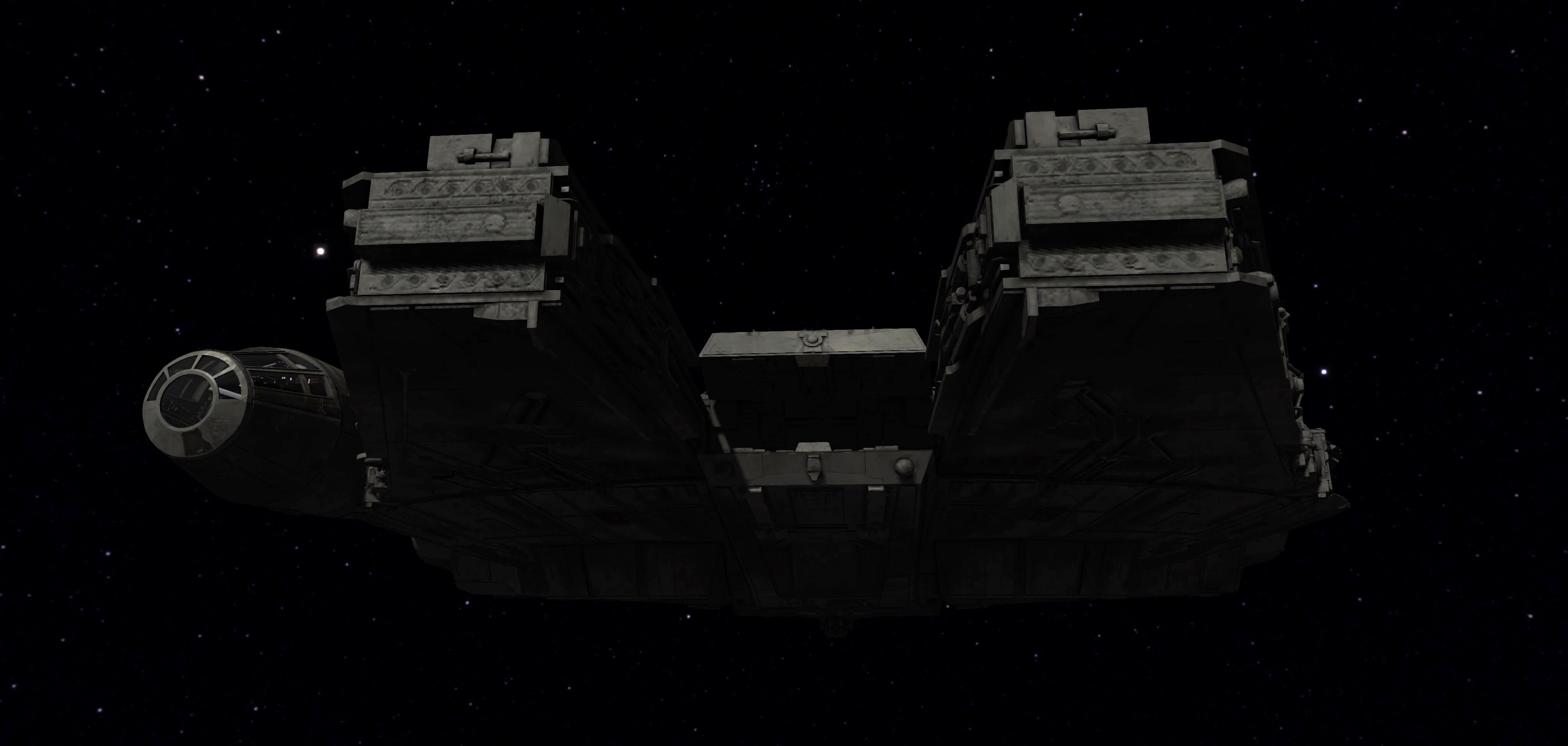 STAR WARS - MILLENNIUM FALCON - 20190729 Low-poly 3D model_7