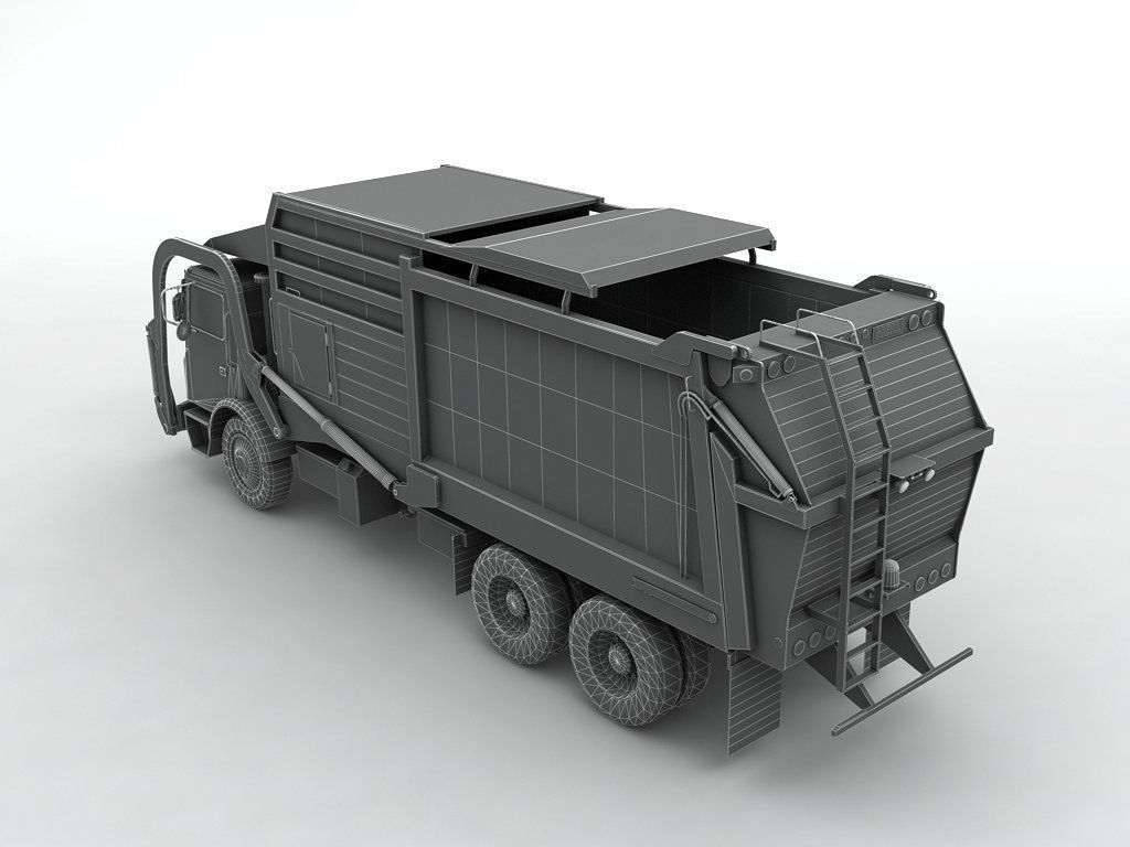 Garbage Collection Truck 3D model_4