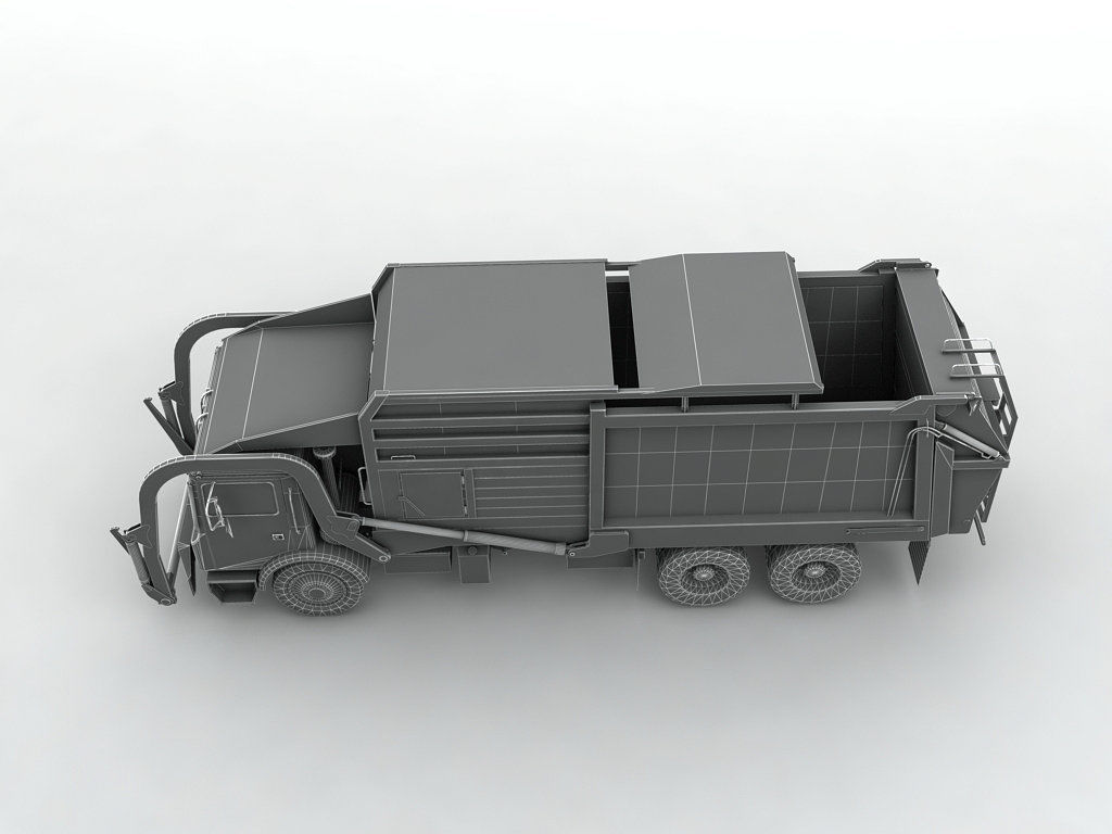 Garbage Collection Truck 3D model_5