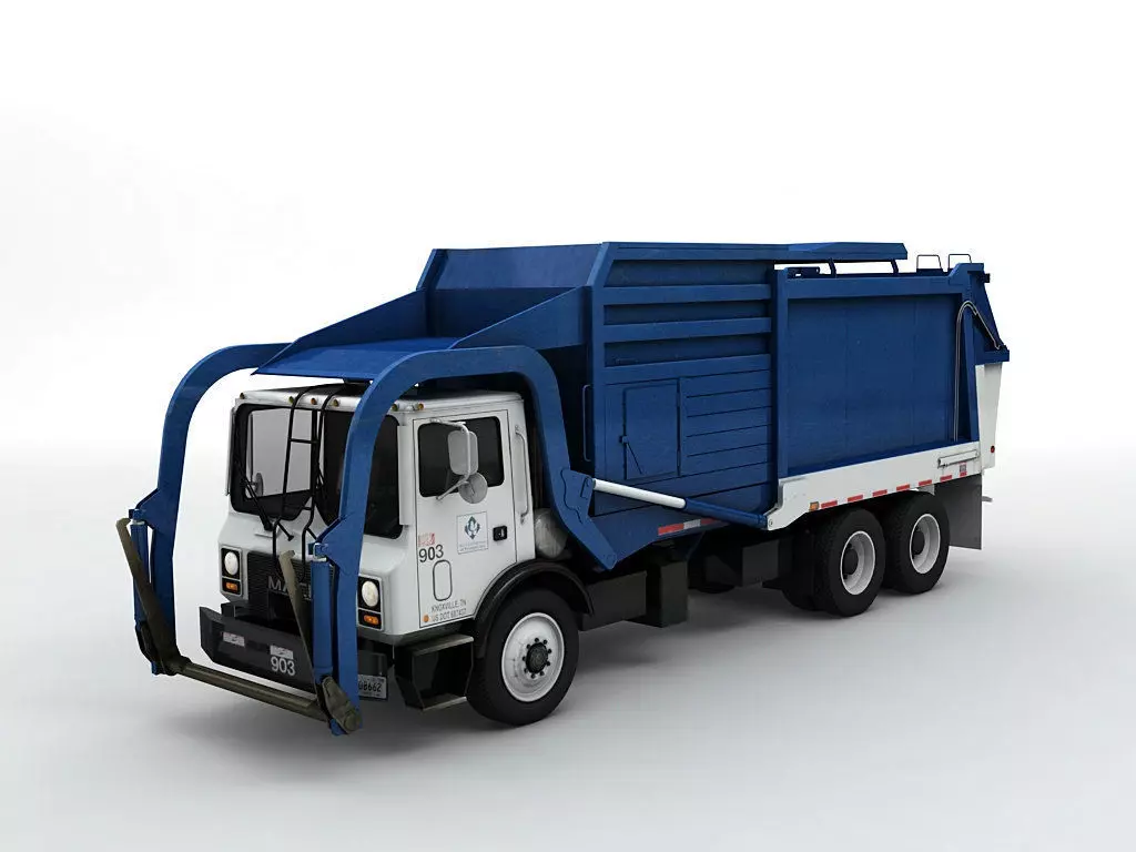 Garbage Collection Truck 3D model_0