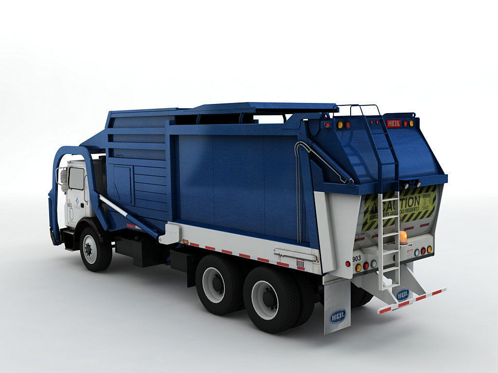 Garbage Collection Truck 3D model_1