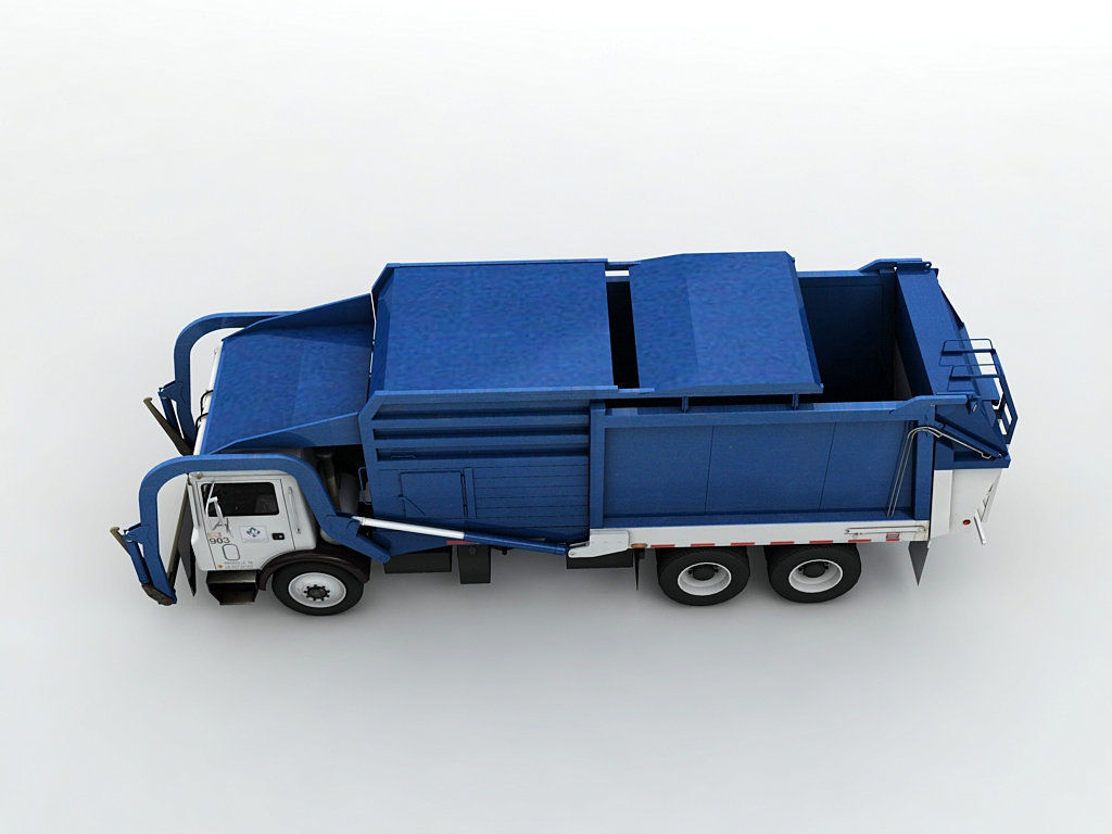 Garbage Collection Truck 3D model_2
