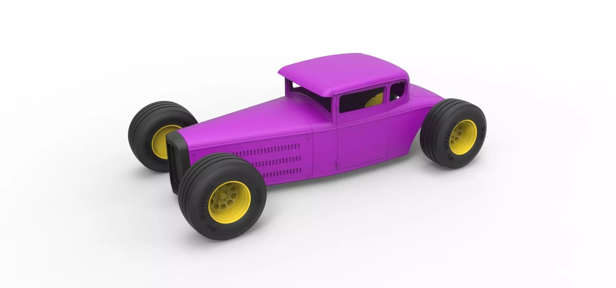 Shell and wheels for Hot rod Scale 1 to 24 3D print model