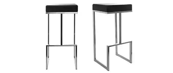 stool modern design stell leather