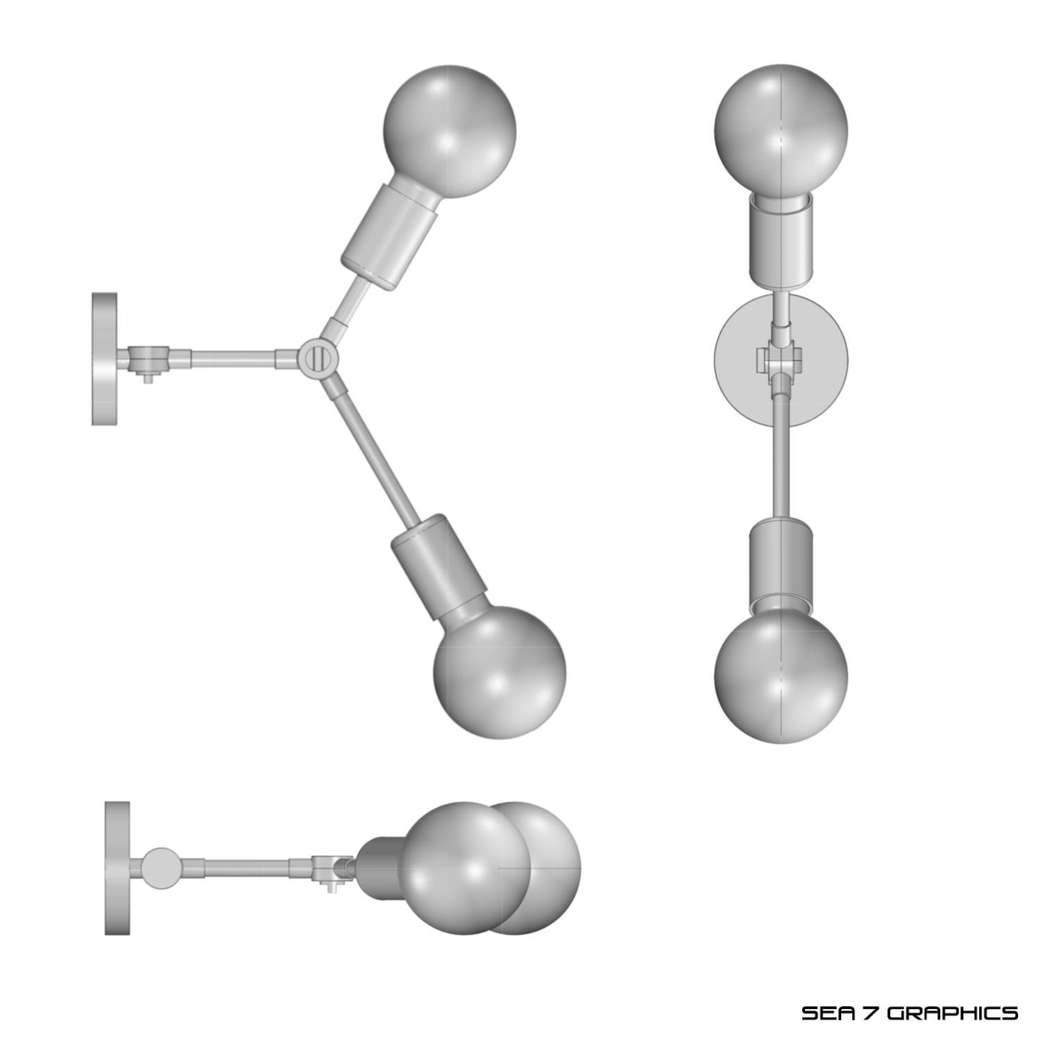 Wall Lamp Nowodvorski Twig 3D model_4
