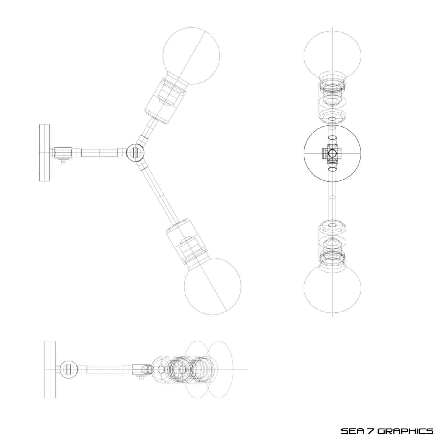 Wall Lamp Nowodvorski Twig 3D model_3