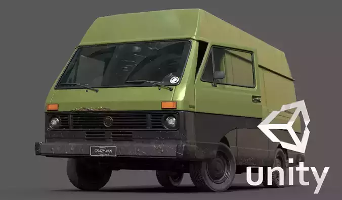 Van Vehicle Pack for Unity 3D Low-poly 3D model