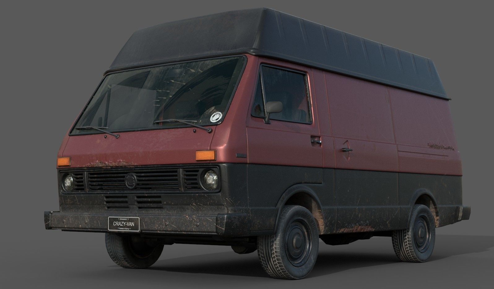 Van Vehicle Pack for Unity 3D Low-poly 3D model_10