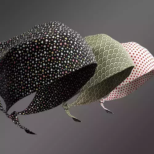 bandana 3 colors 3D model