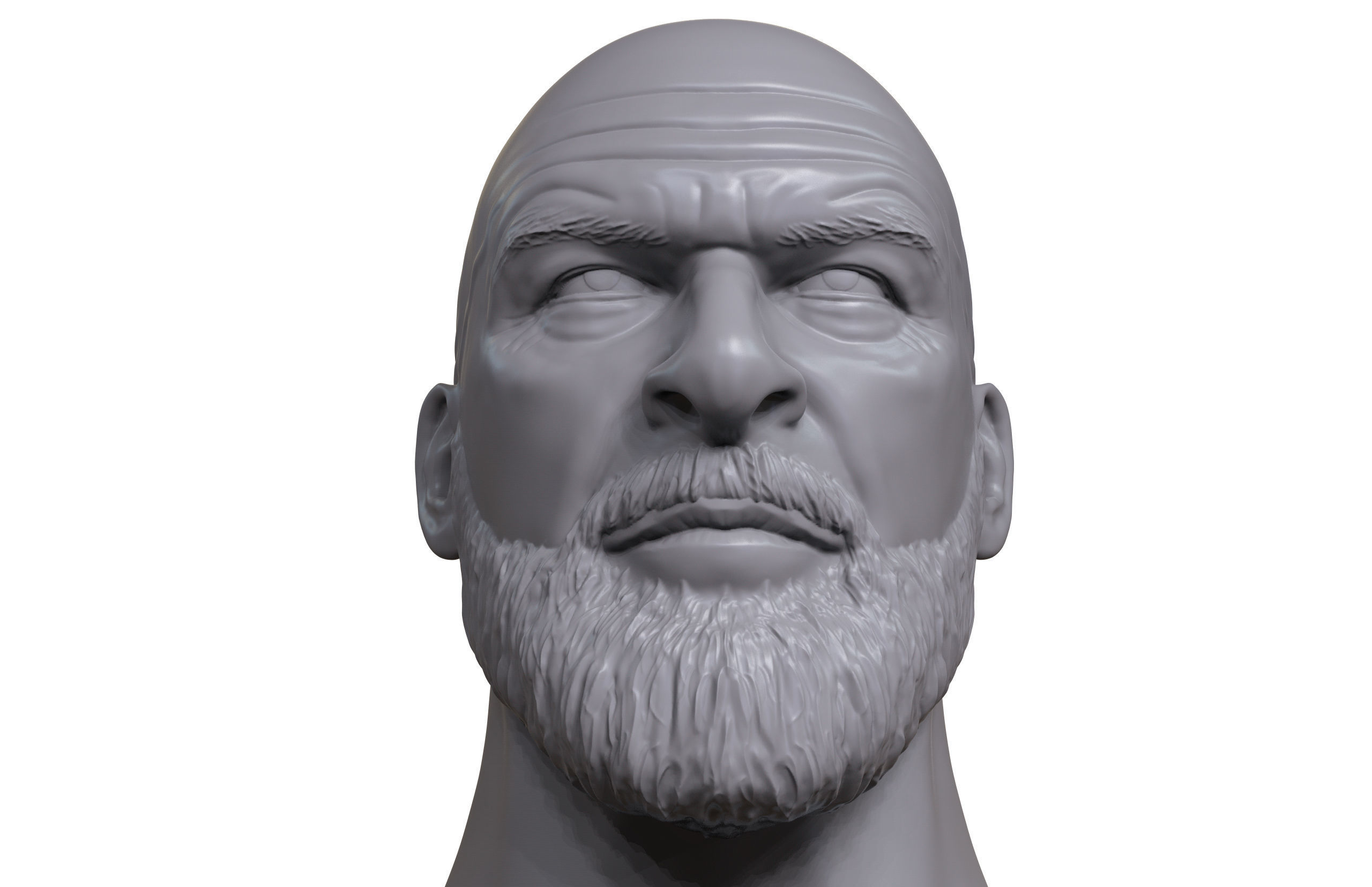 Quadriple C 3D printable portrait sculpture 3D print model_4