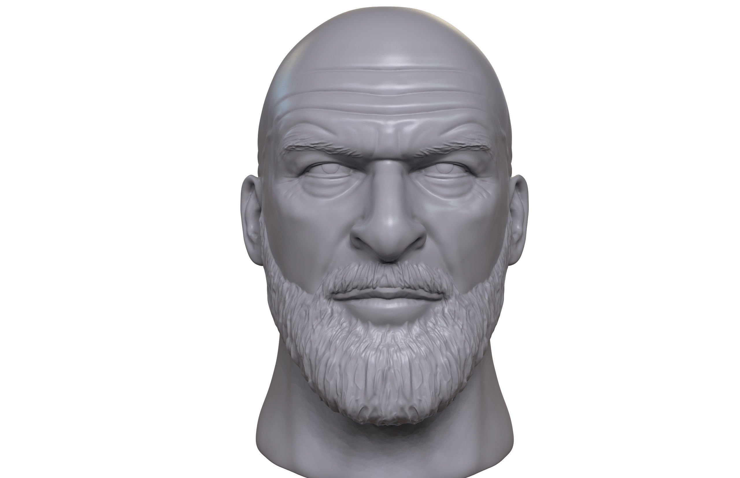 Quadriple C 3D printable portrait sculpture 3D print model_8