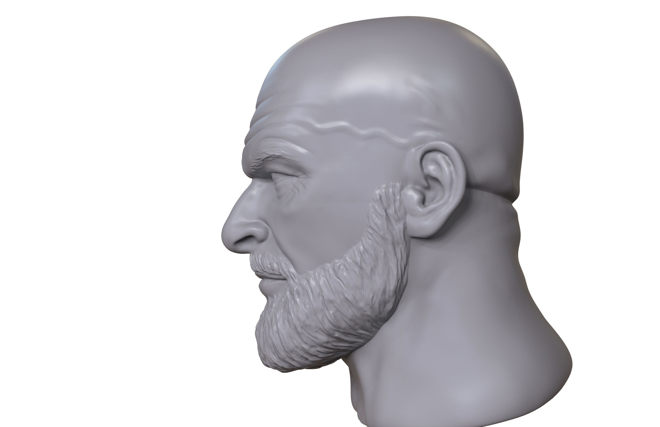 Quadriple C 3D printable portrait sculpture 3D print model_6