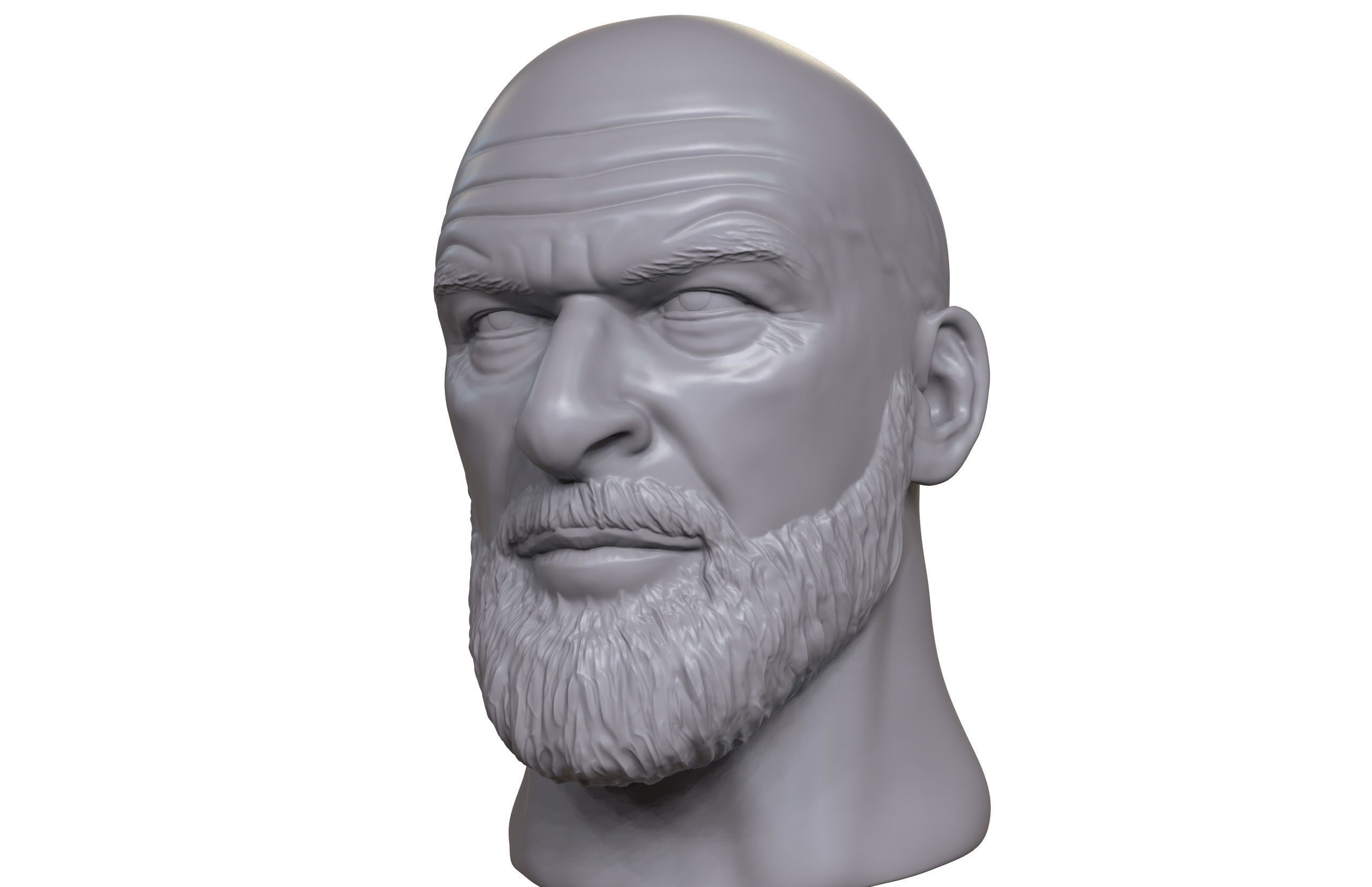 Quadriple C 3D printable portrait sculpture 3D print model_7