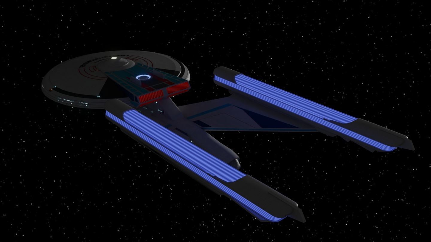 Lexington Class Command Cruiser Free 3D model_3